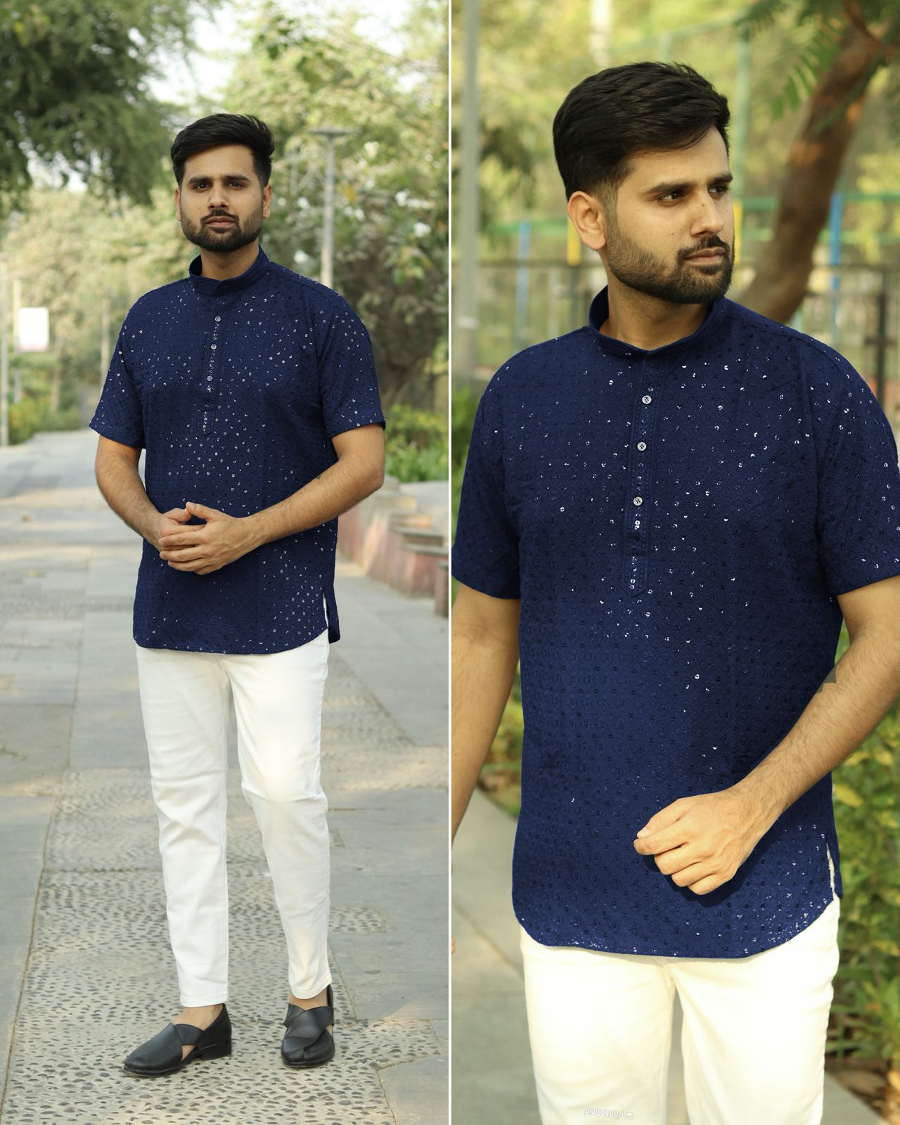 Lekha LI Chikankari Rayon Short Kurta Collection