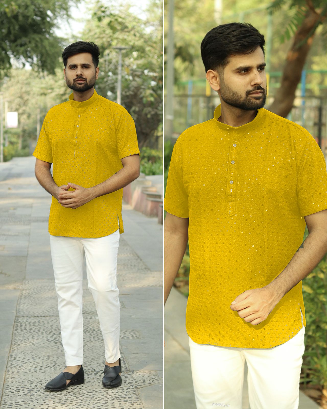 Lekha LI Chikankari Rayon Short Kurta Collection