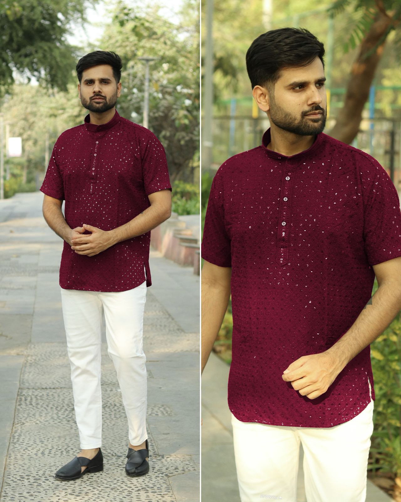 Lekha LI Chikankari Rayon Short Kurta Collection