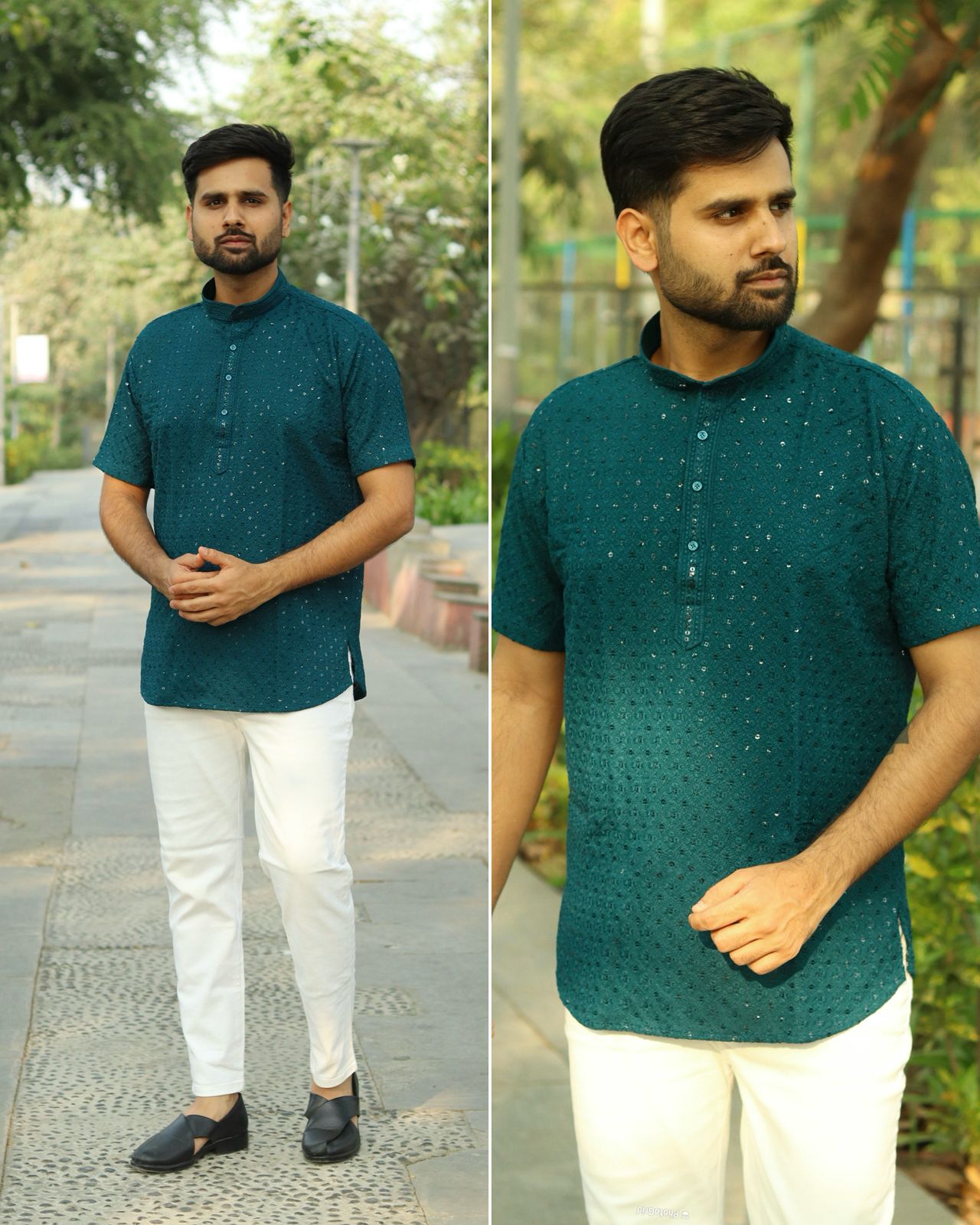 Lekha LI Chikankari Rayon Short Kurta Collection