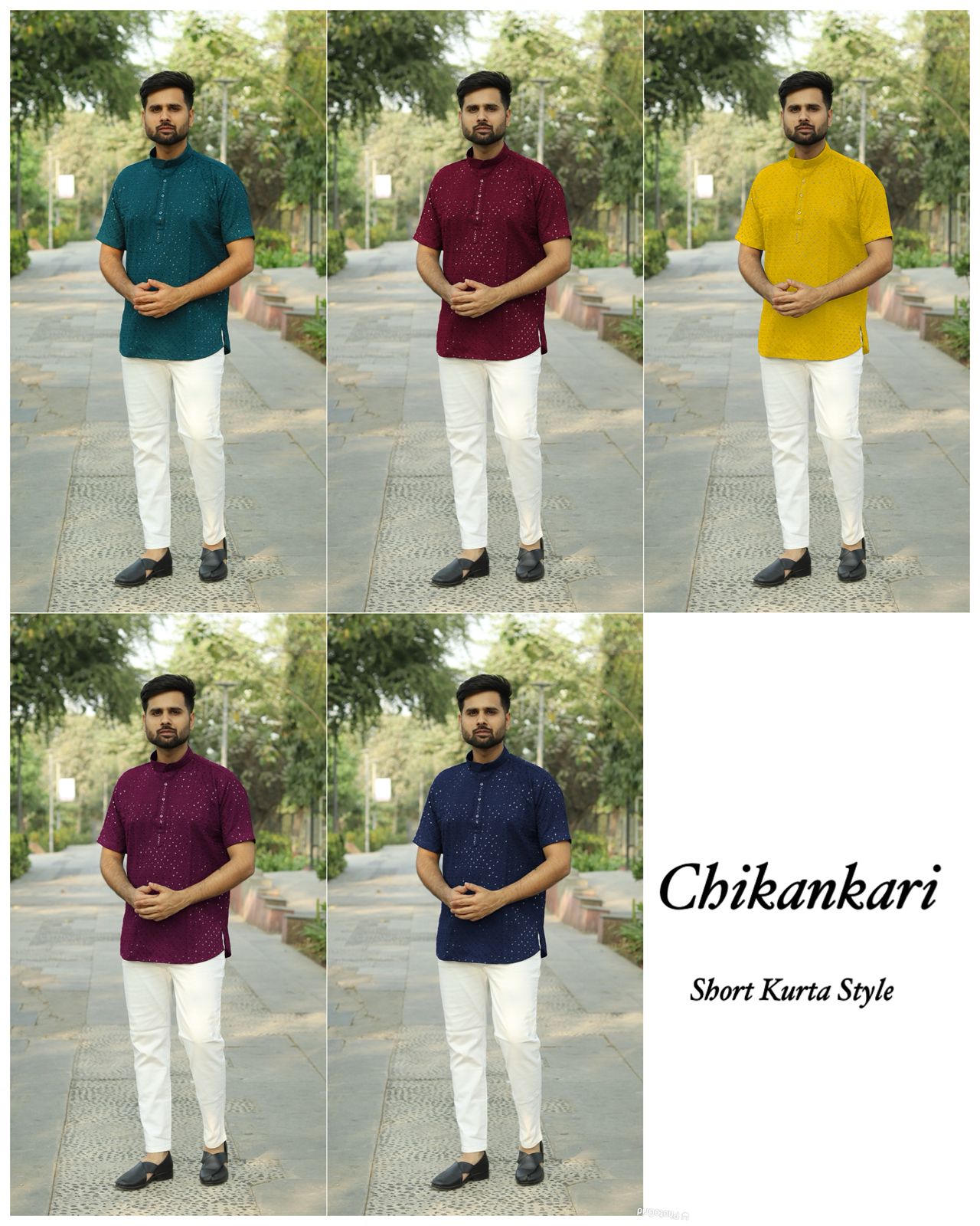 Lekha LI Chikankari Rayon Short Kurta Collection