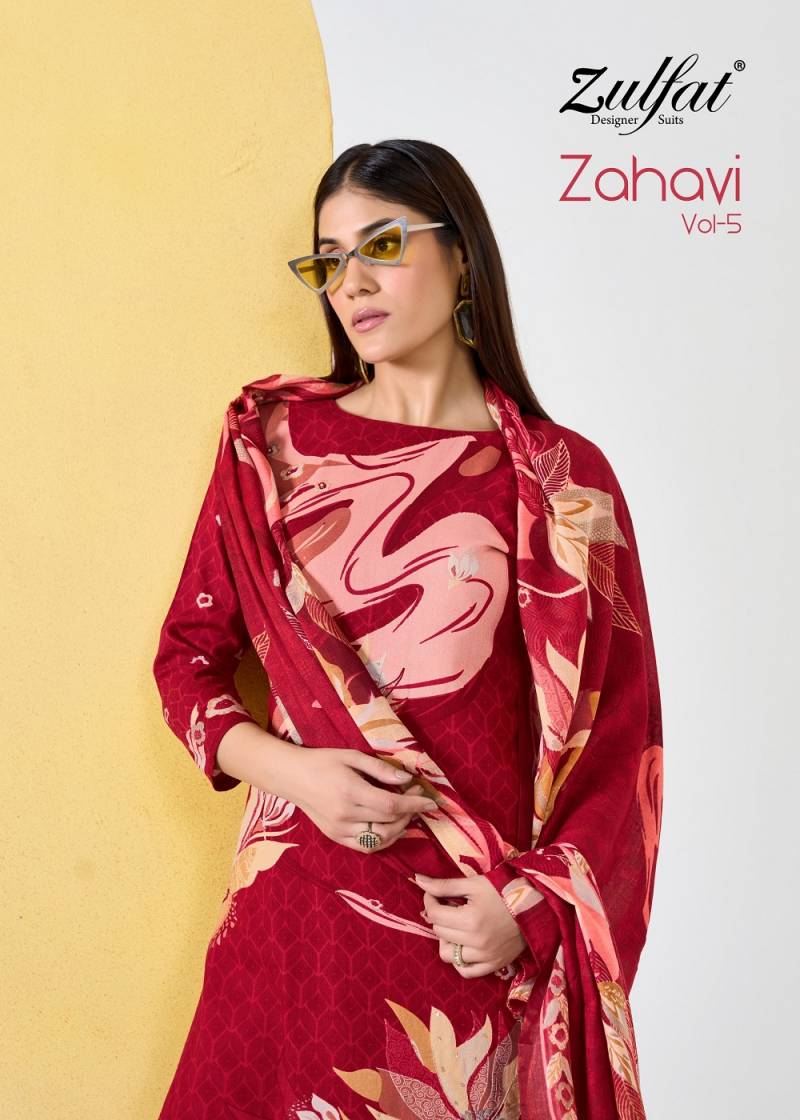 Zulfat Zahavi Vol 4 Viscose Rayon Dress Material Collection