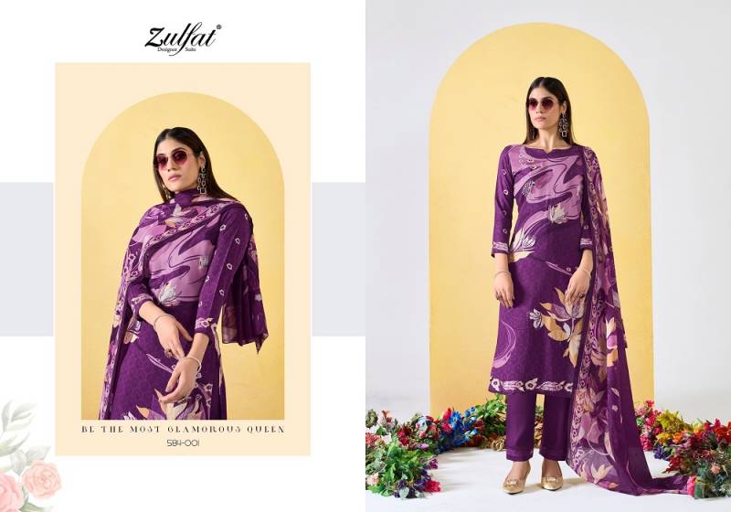 Zulfat Zahavi Vol 4 Viscose Rayon Dress Material Collection