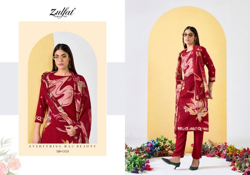 Zulfat Zahavi Vol 4 Viscose Rayon Dress Material Collection
