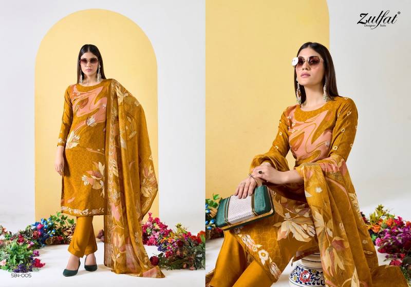 Zulfat Zahavi Vol 4 Viscose Rayon Dress Material Collection
