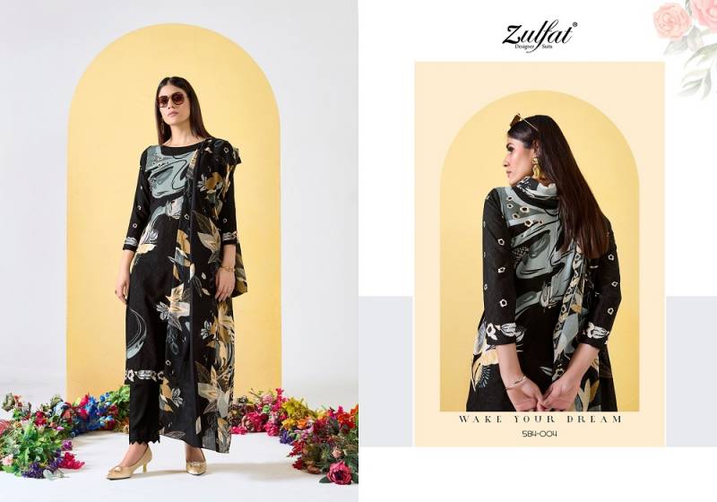 Zulfat Zahavi Vol 4 Viscose Rayon Dress Material Collection