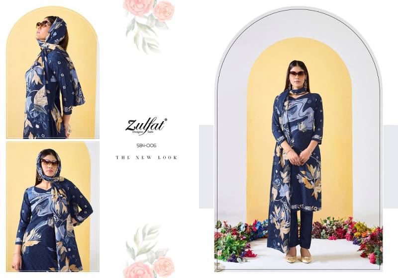 Zulfat Zahavi Vol 4 Viscose Rayon Dress Material Collection