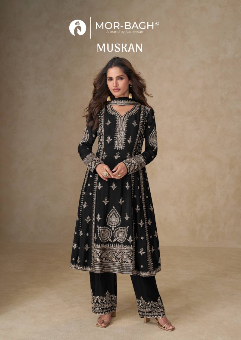 Aashirwad Mor Bagh Muskan Designer Chinon Salwar Suit Collection