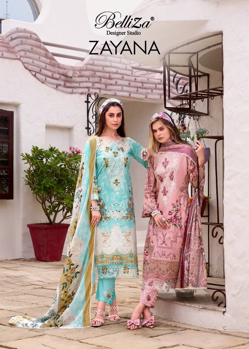 Belliza Zayana Cotton Digital Printed Dress Material Collection