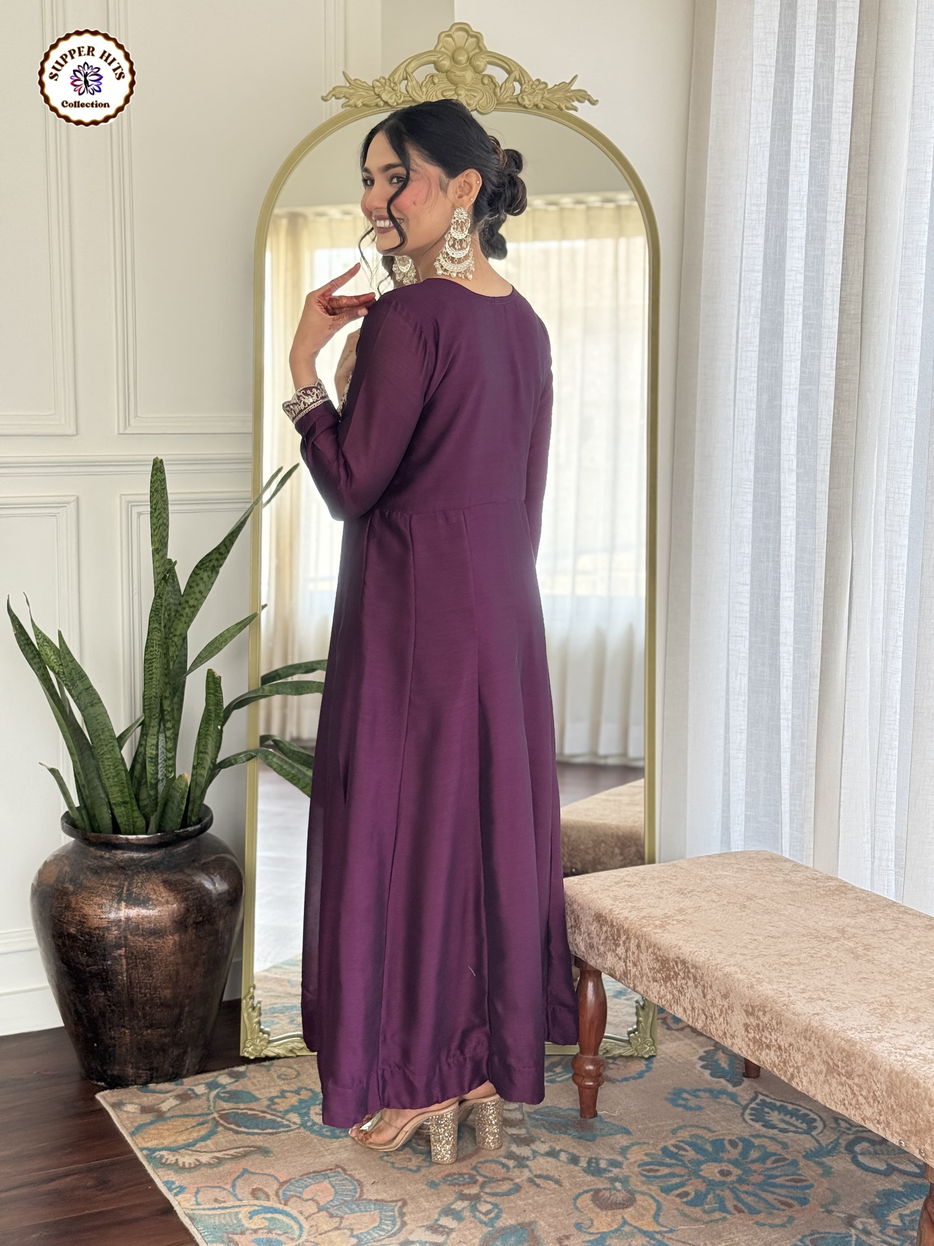 Lekha KL 5001 Vichitra Silk Embroidery Kurti Pant With Dupatta
