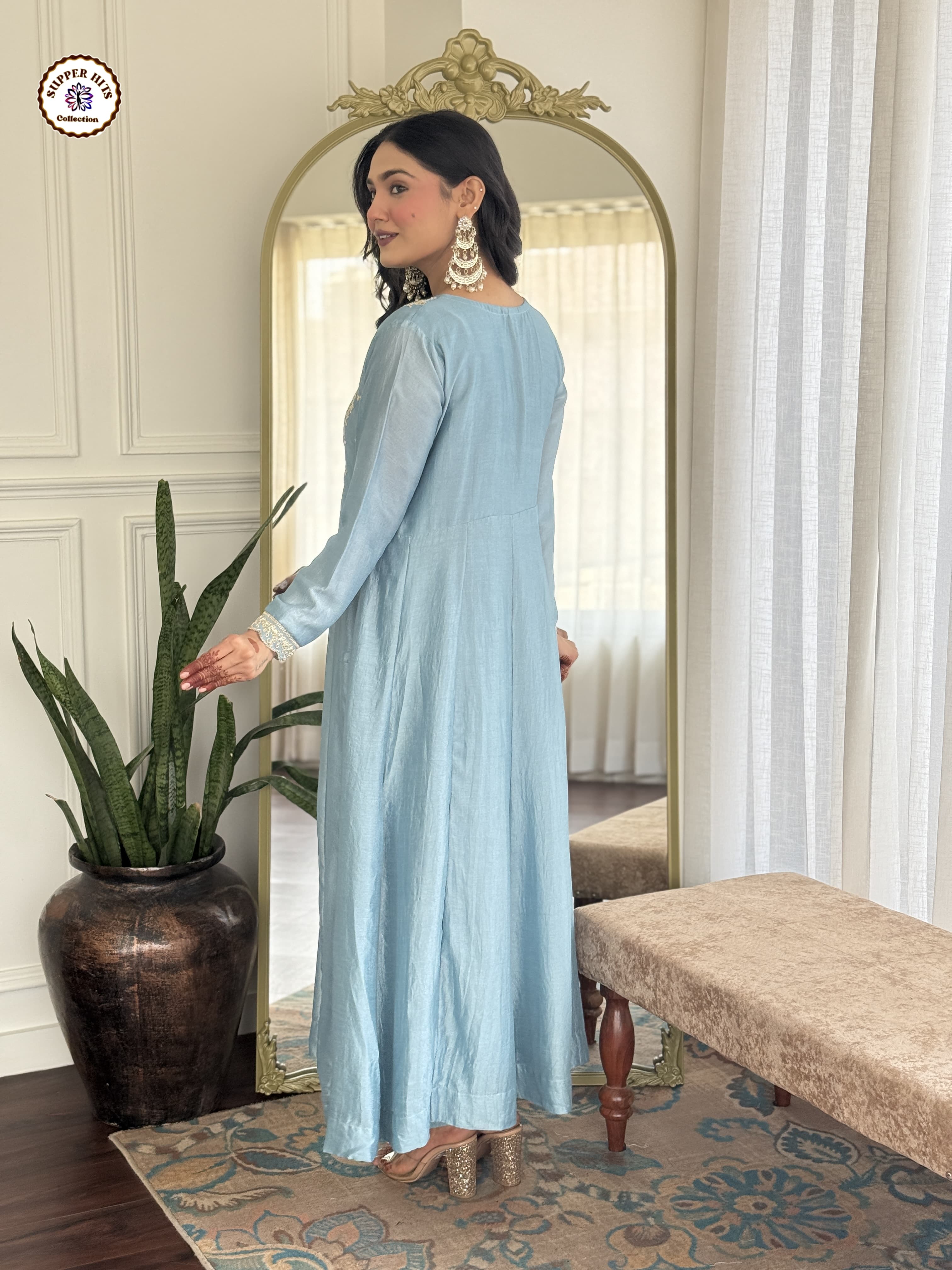 Lekha KL 5001 Vichitra Silk Embroidery Kurti Pant With Dupatta