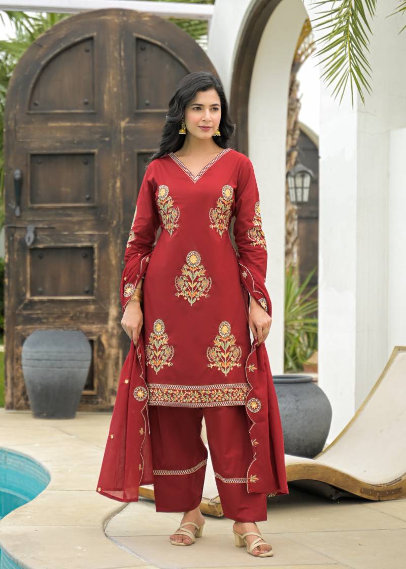 Naisha K 211 Fancy Cotton Kurti Bottom With Dupatta