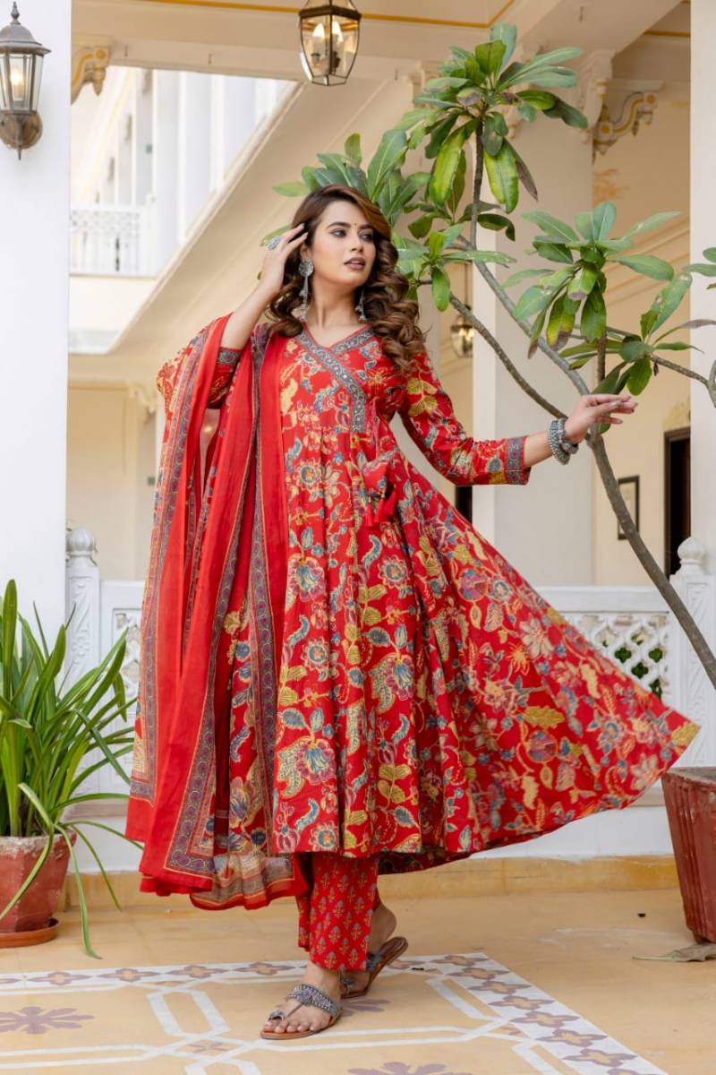 Dhruvi 311 Viscose Printed Flared Kurti Bottom With Dupatta Collection
