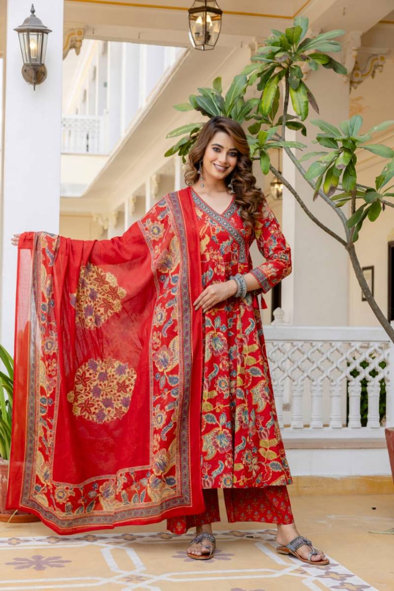Dhruvi 311 Viscose Printed Flared Kurti Bottom With Dupatta Collection