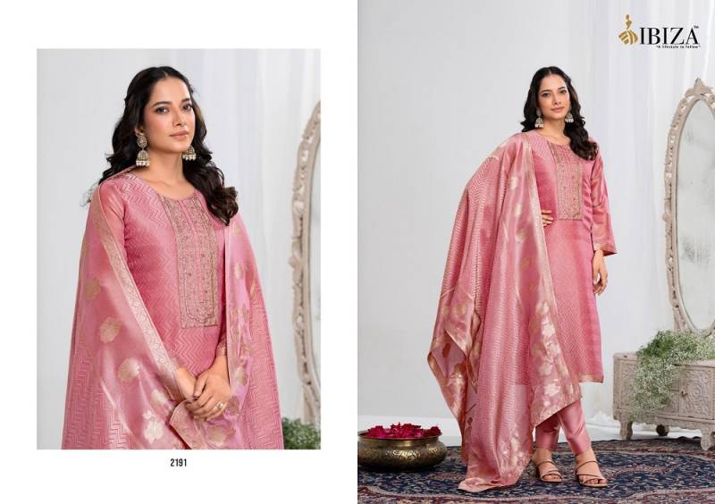 Ibiza Ishum Shimmer Silk Embroidered Salwar Suits Collection