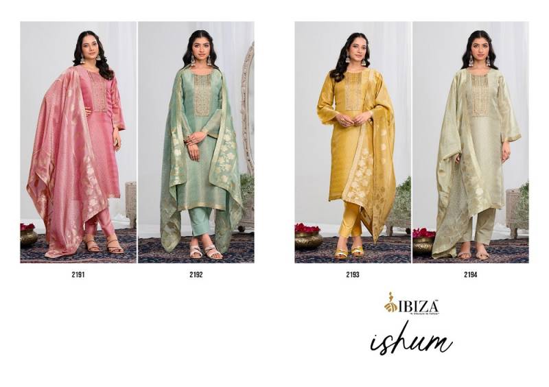 Ibiza Ishum Shimmer Silk Embroidered Salwar Suits Collection
