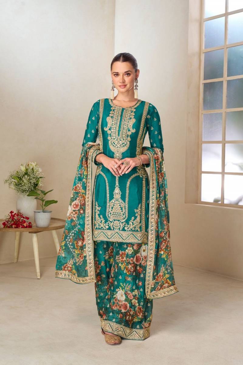 Gulkayra Parul Designer Chinon Embroidered Suit Collection