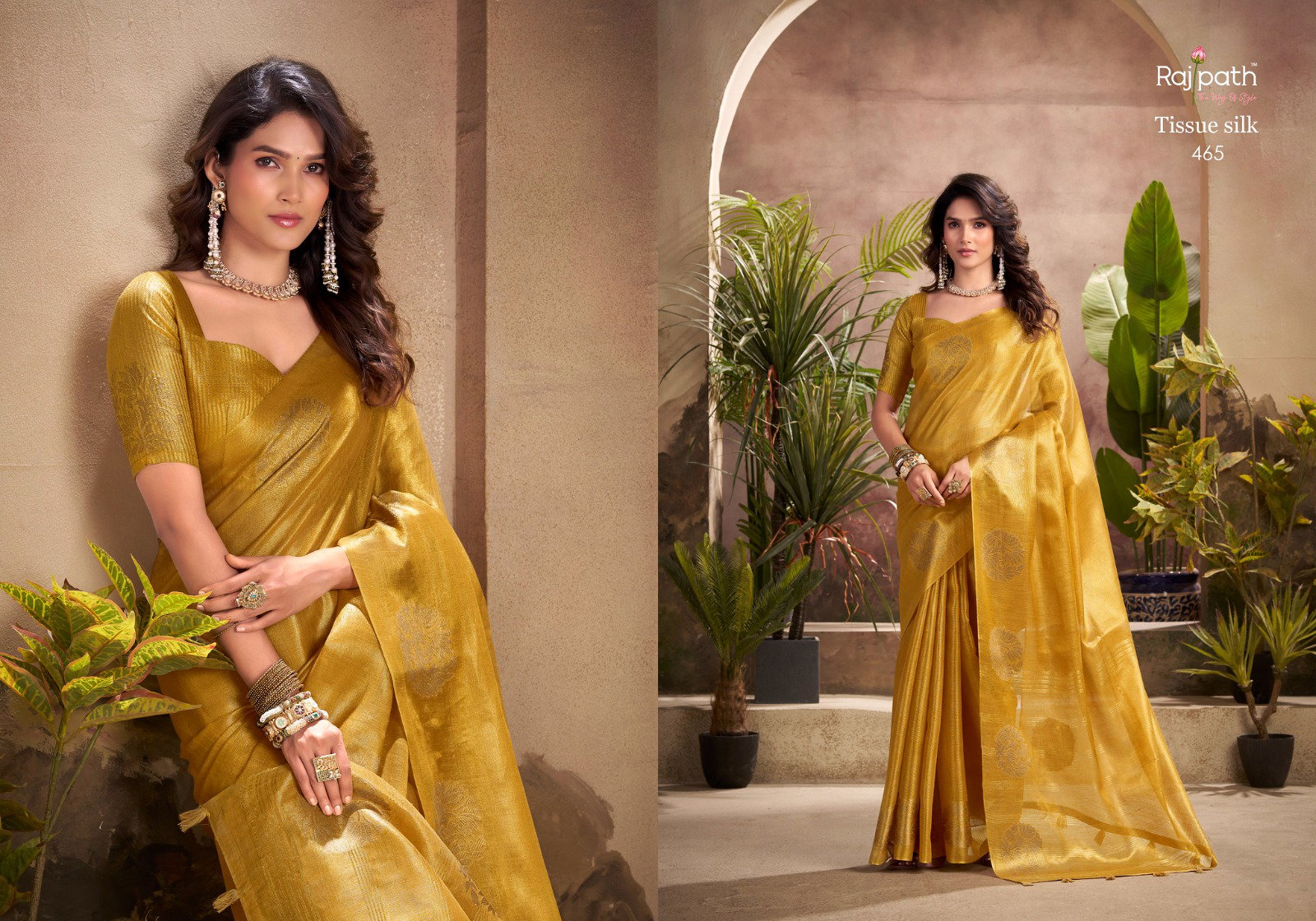 Rajpath Kiri Silk Tissue Woven Butta Saree Collection 