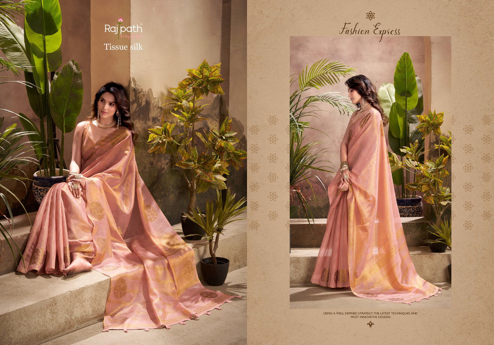 Rajpath Kiri Silk Tissue Woven Butta Saree Collection 