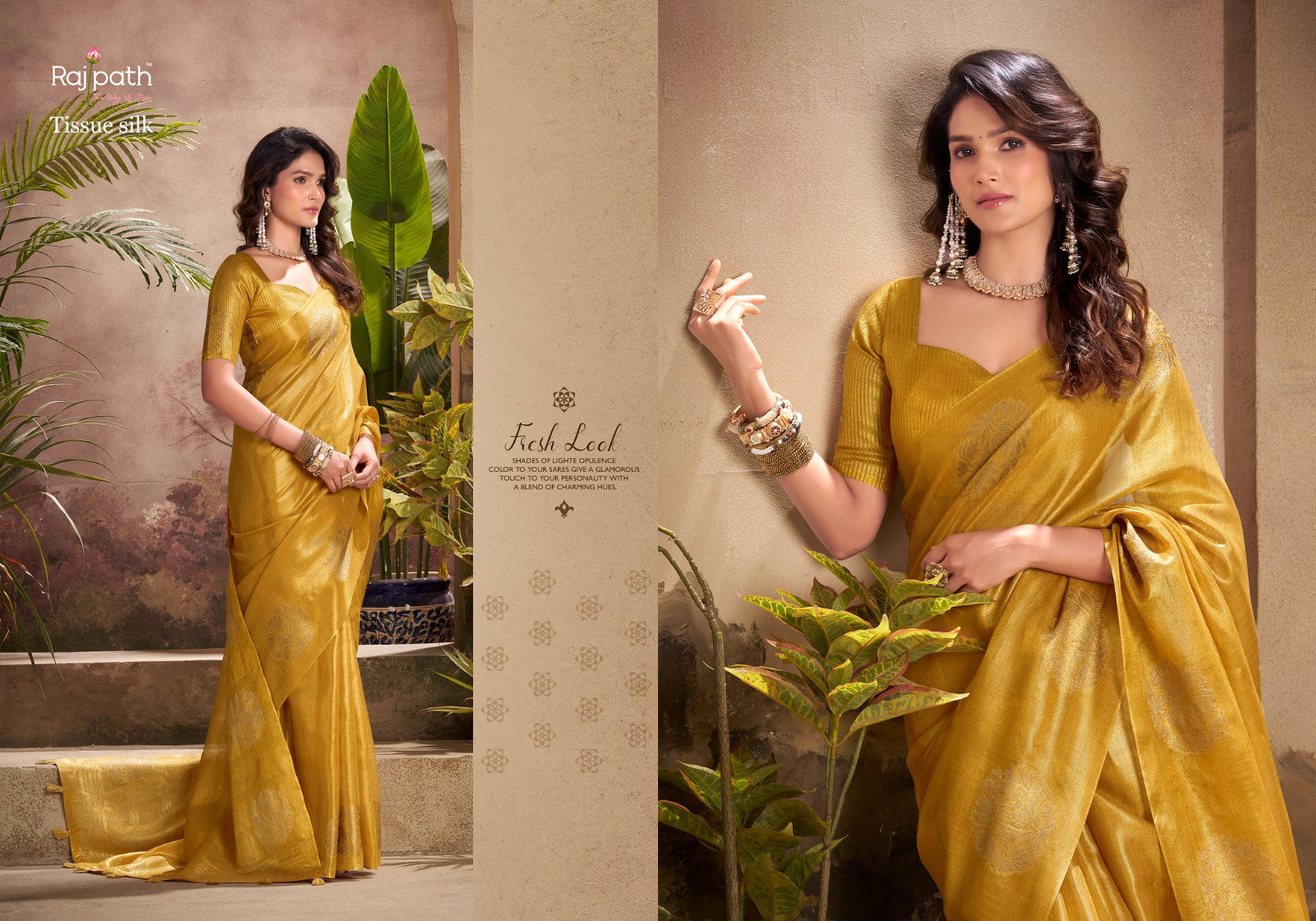 Rajpath Kiri Silk Tissue Woven Butta Saree Collection 