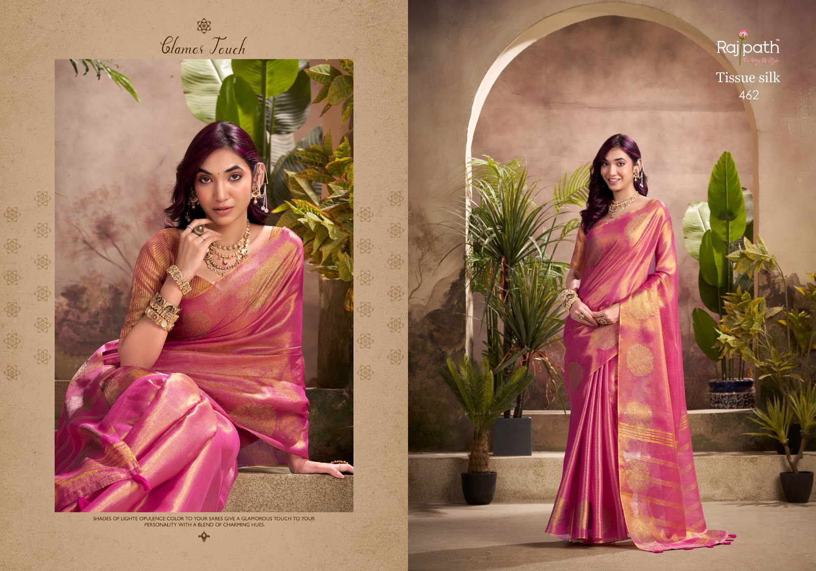 Rajpath Kiri Silk Tissue Woven Butta Saree Collection 