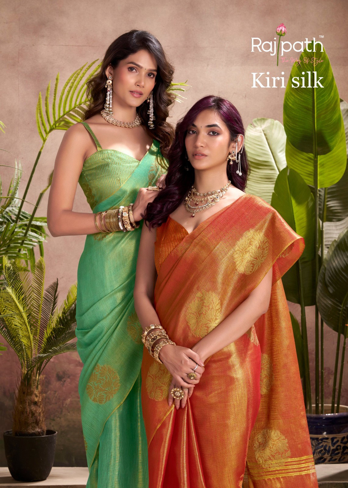 Rajpath Kiri Silk Tissue Woven Butta Saree Collection 