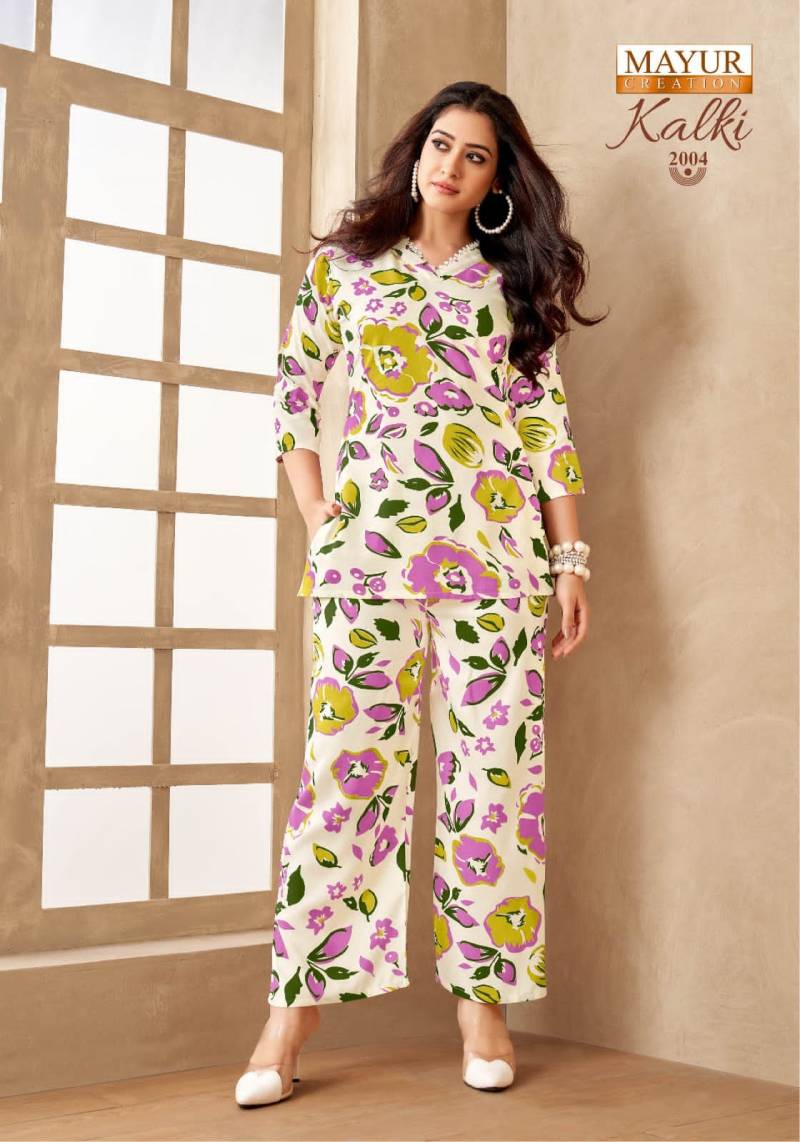 Mayur Kalki Vol 2 Rayon Printed Casual Wear Cord Set Collection
