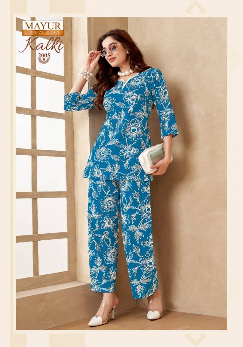 Mayur Kalki Vol 2 Rayon Printed Casual Wear Cord Set Collection