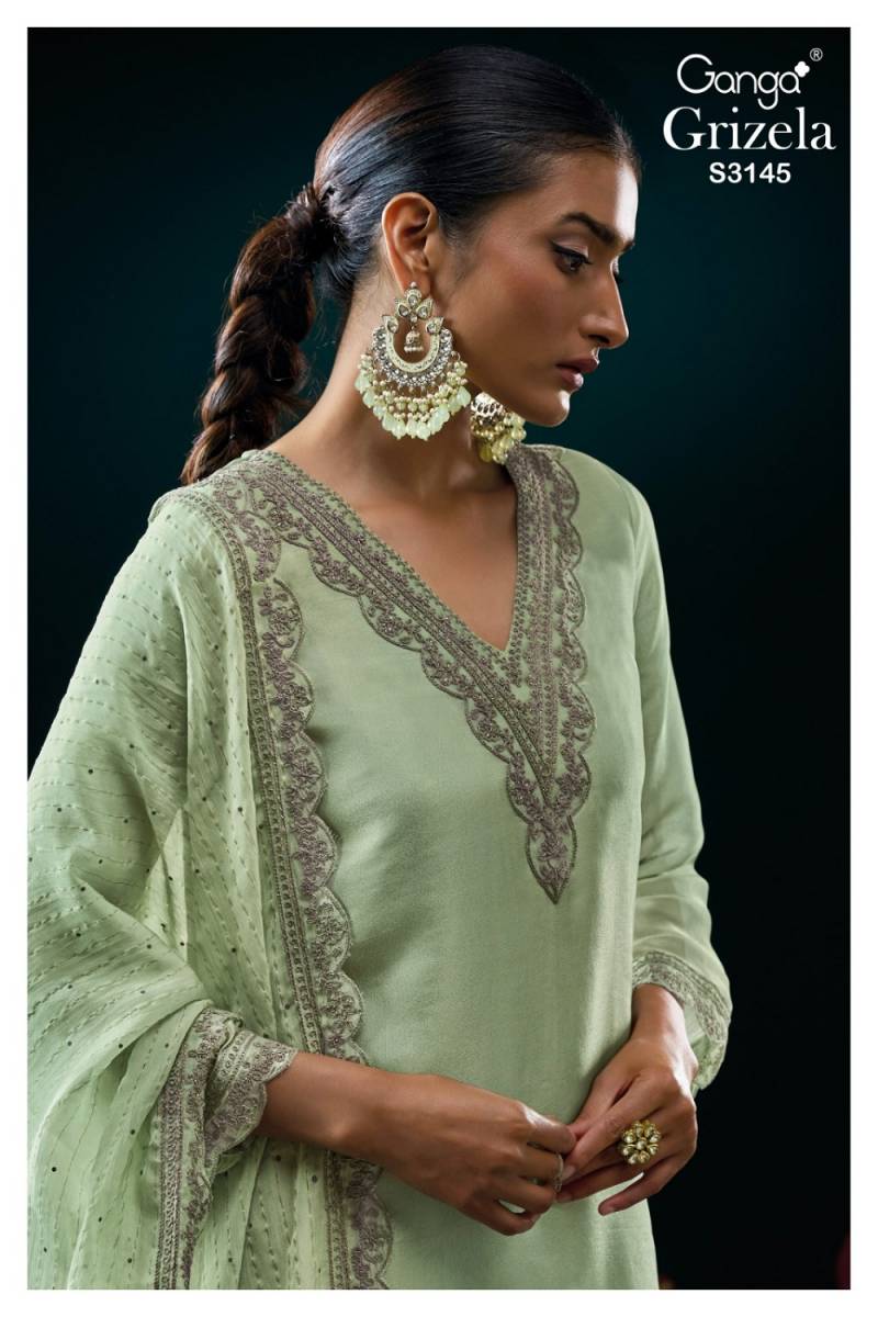 Ganga Grizela Bemberg Silk Salwar Suits Collection