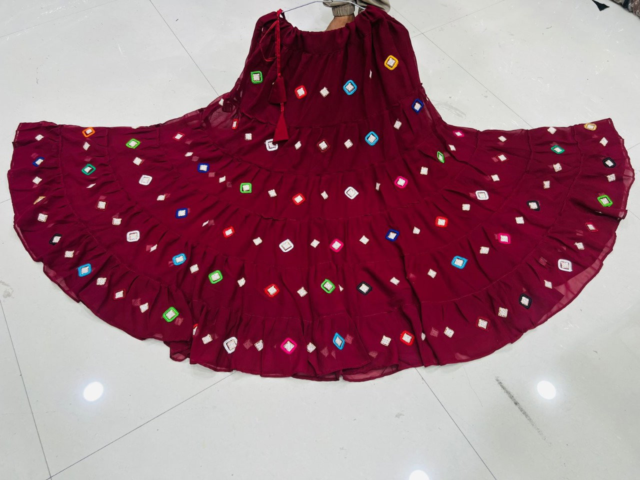 Aawiya Saiyaara 2 Georgette Embroidery With Ring Work Lehenga