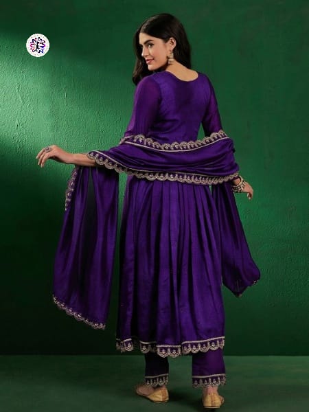 Lekha KL 256 Vichitra Silk Embroidery Kurti Bottom With Dupatta