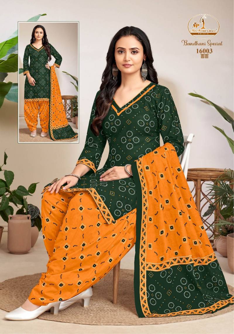 Miss World Bandhani Special Vol 16 Ready Made Patiyala Dress