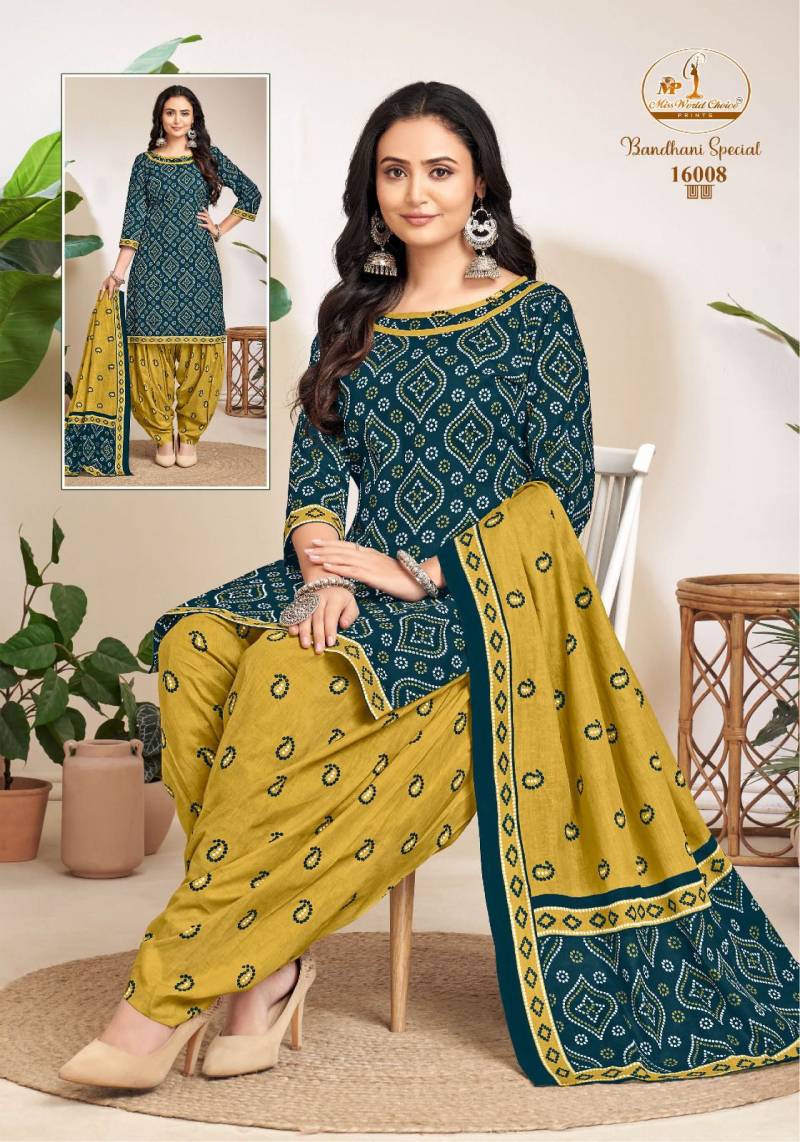 Miss World Bandhani Special Vol 16 Ready Made Patiyala Dress