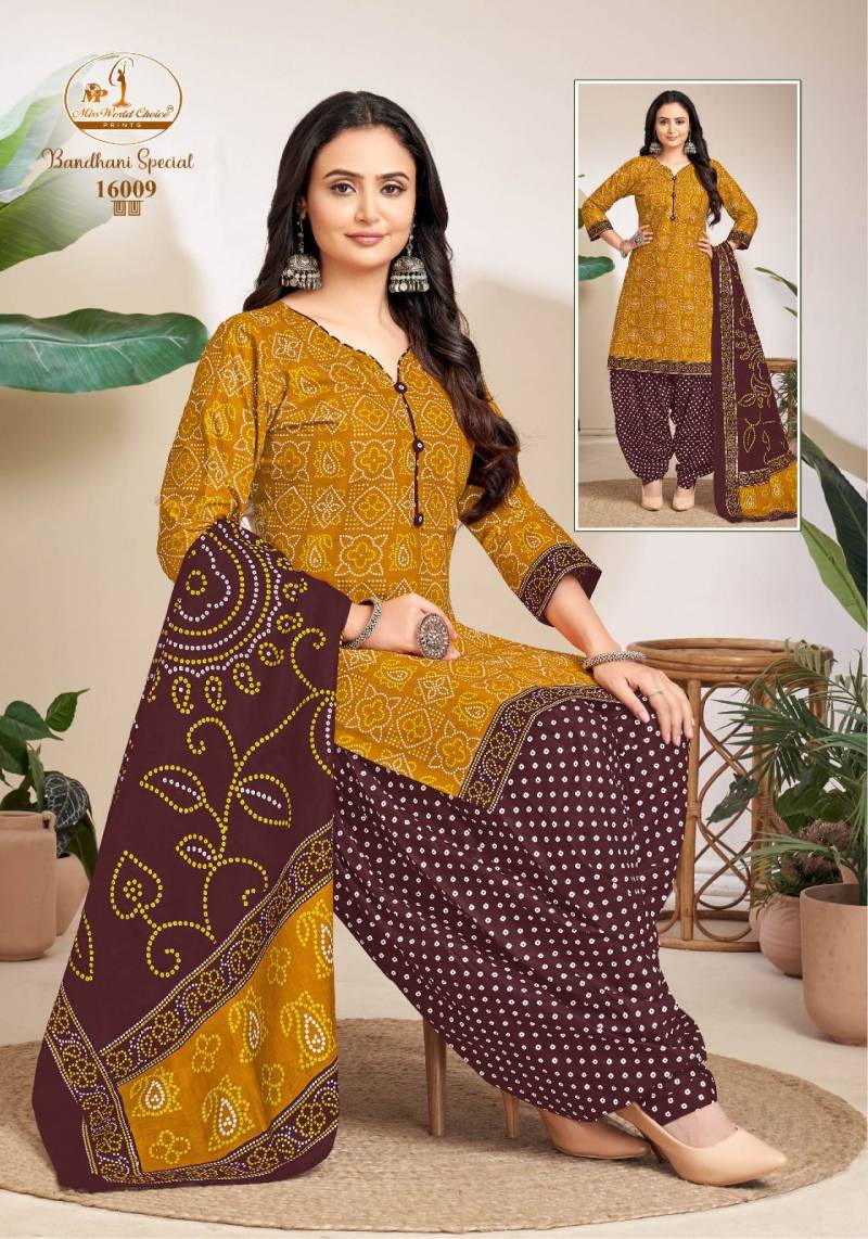 Miss World Bandhani Special Vol 16 Ready Made Patiyala Dress