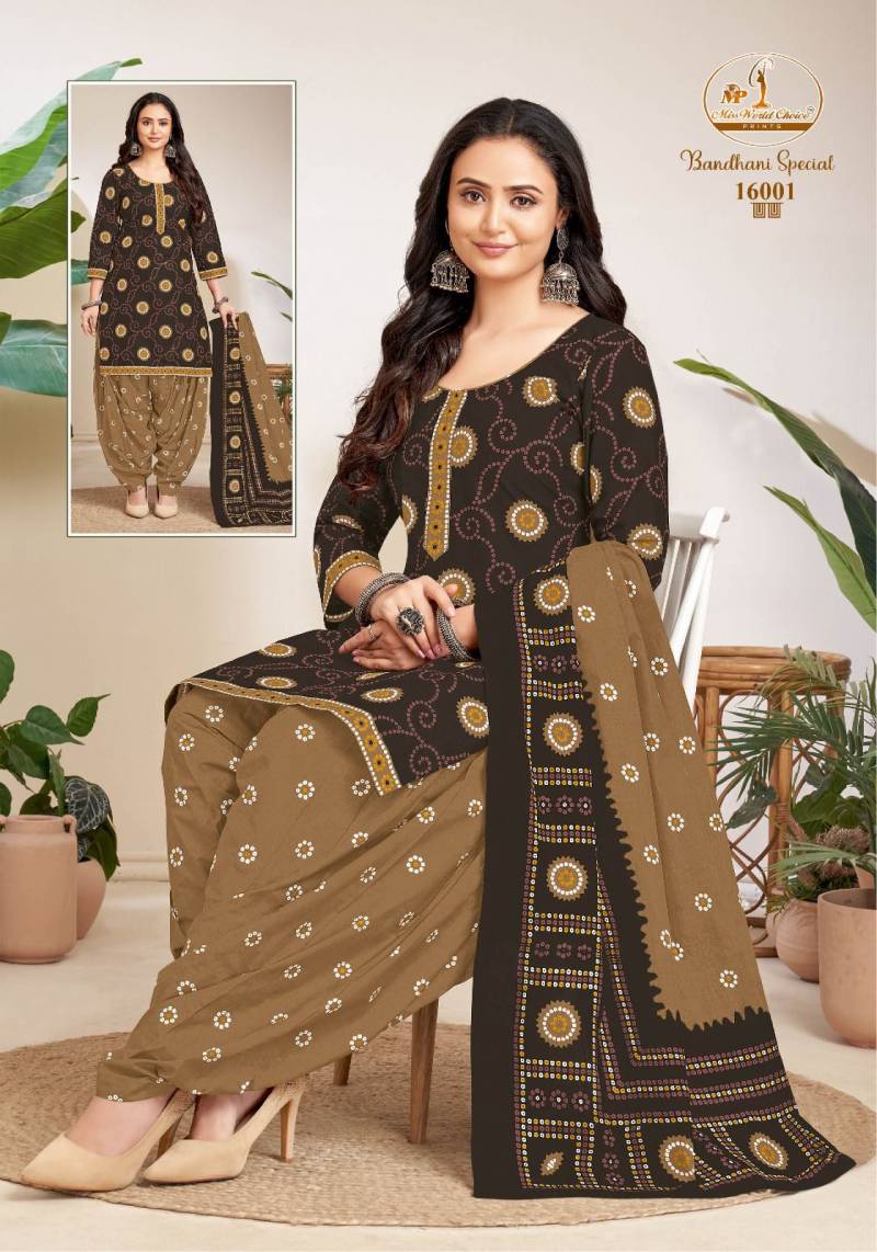 Miss World Bandhani Special Vol 16 Ready Made Patiyala Dress