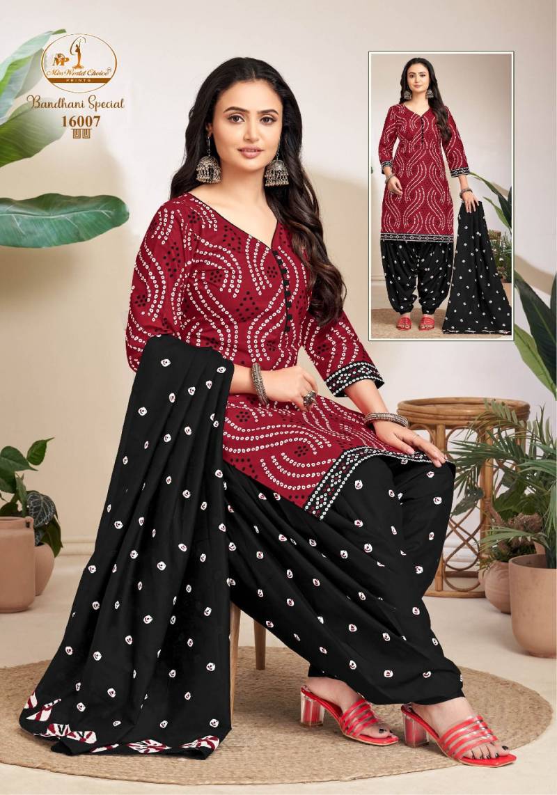 Miss World Bandhani Special Vol 16 Ready Made Patiyala Dress