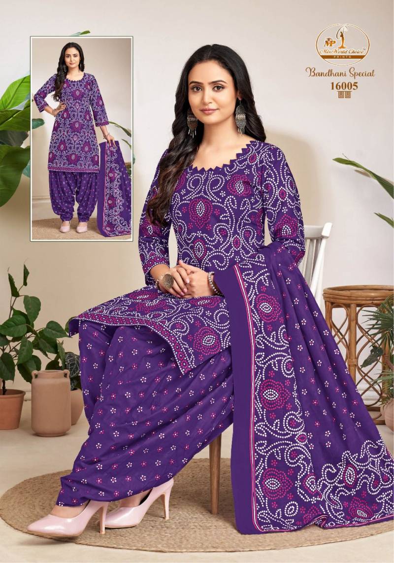 Miss World Bandhani Special Vol 16 Ready Made Patiyala Dress