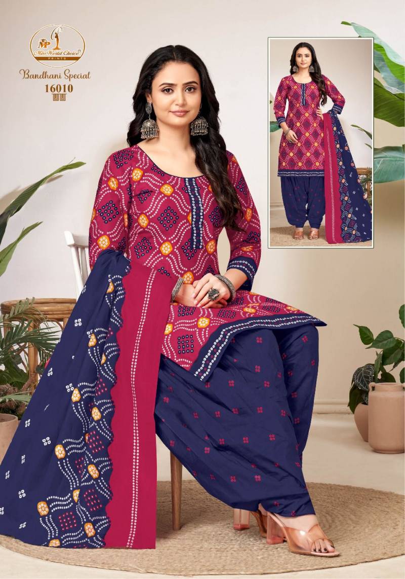 Miss World Bandhani Special Vol 16 Ready Made Patiyala Dress