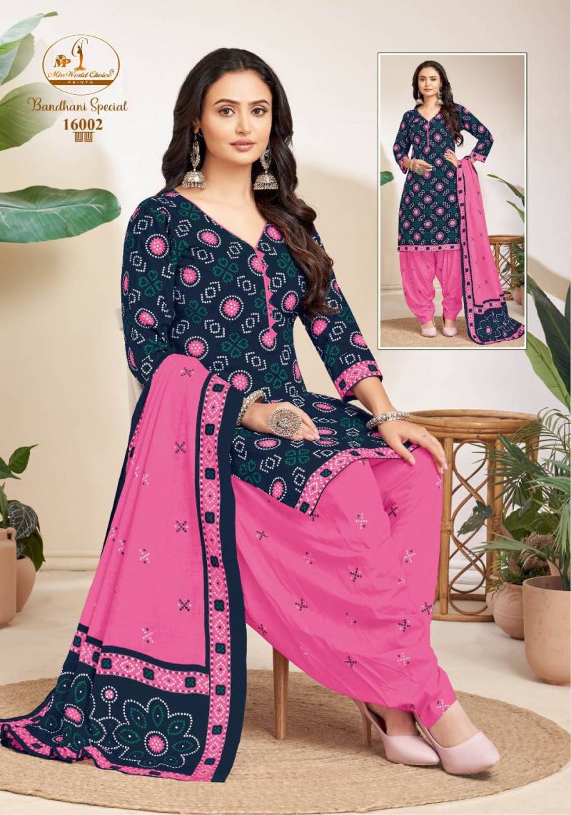 Miss World Bandhani Special Vol 16 Ready Made Patiyala Dress