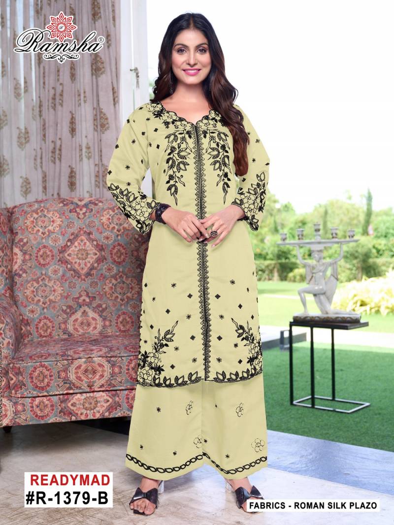 Ramsha R 1379 Nx Roman Silk Pakistani Readymade Collection