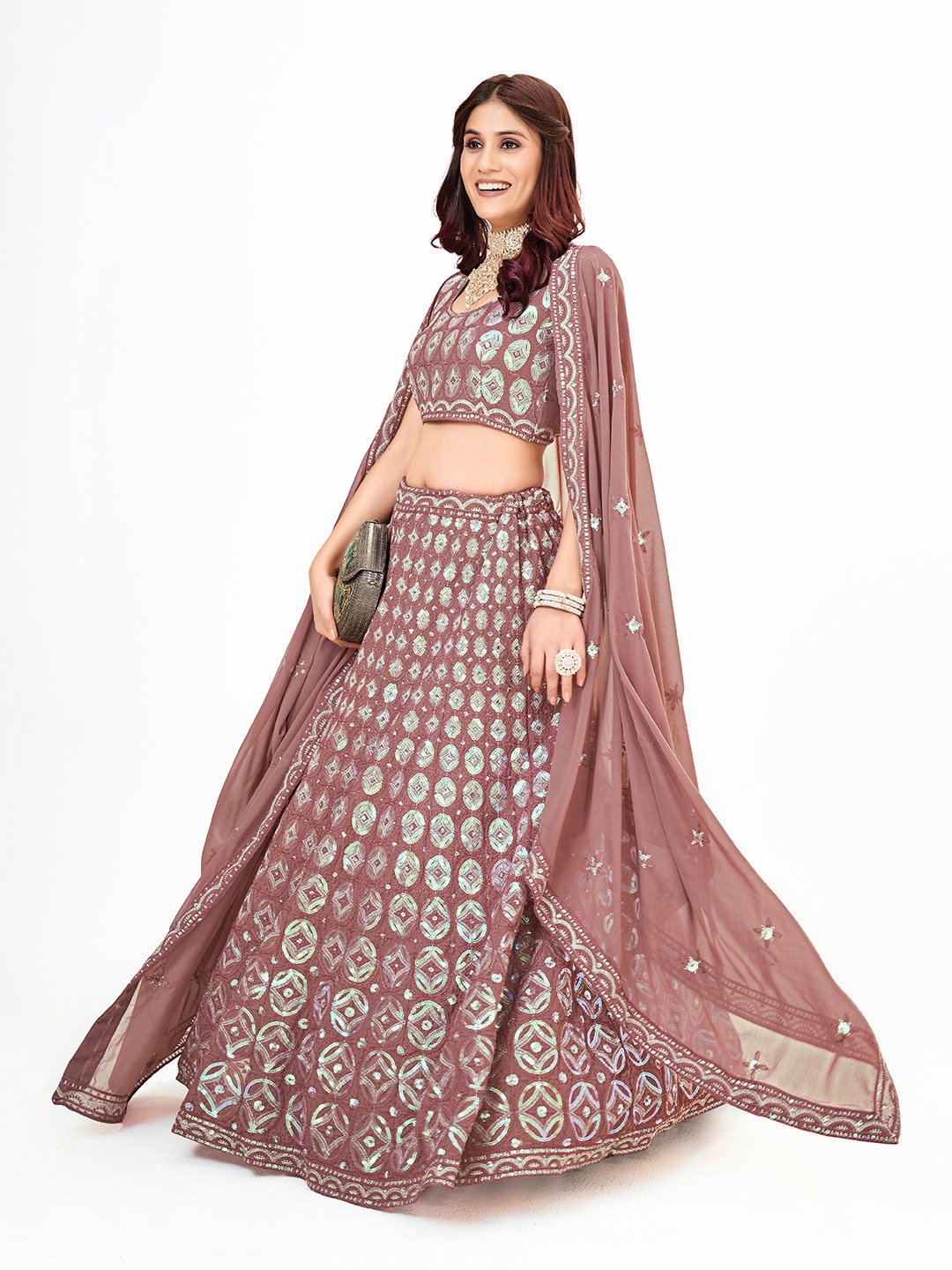 Shee Star LC124 Heavy Georgette Sequins Embroidery Lehenga Choli