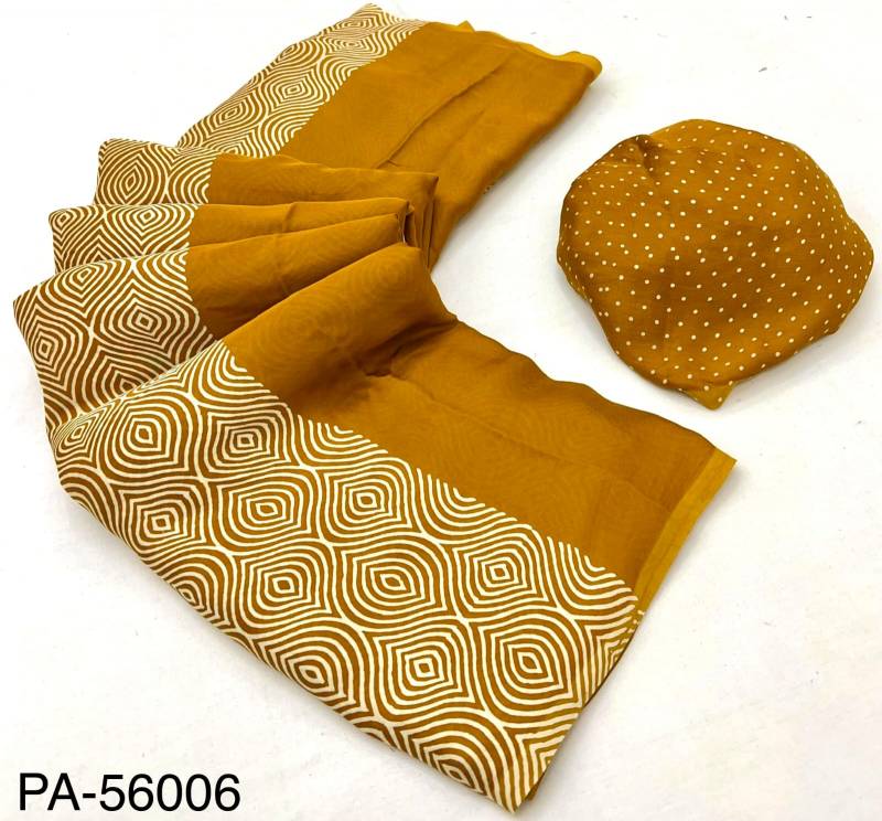 Rajyog Ajrakh Pure Modal Designer Ajrakh Print Saree