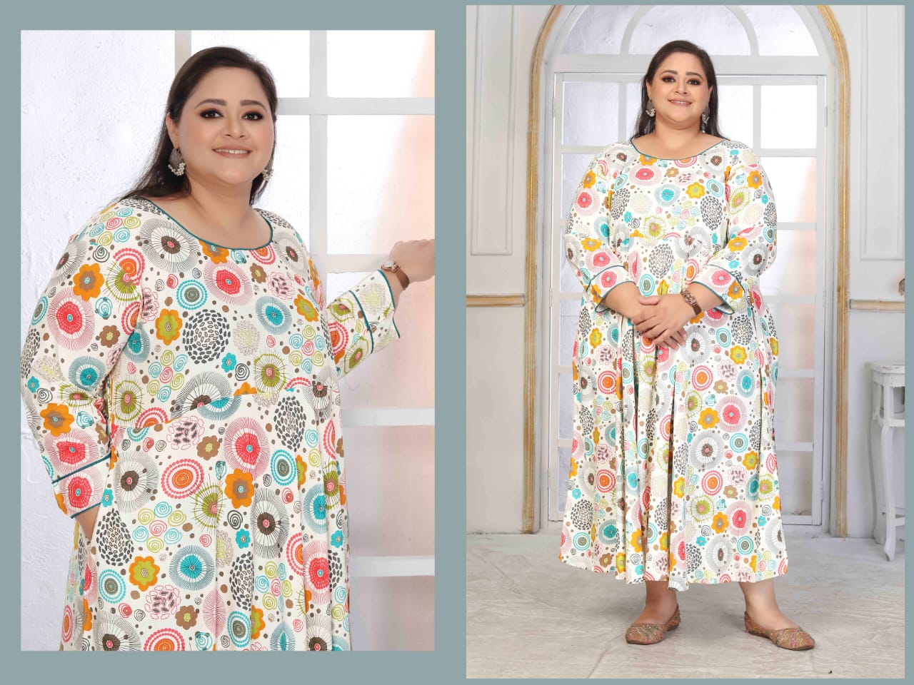 Moksh Plus Size Color Vol 1 Rayon Long Kurti