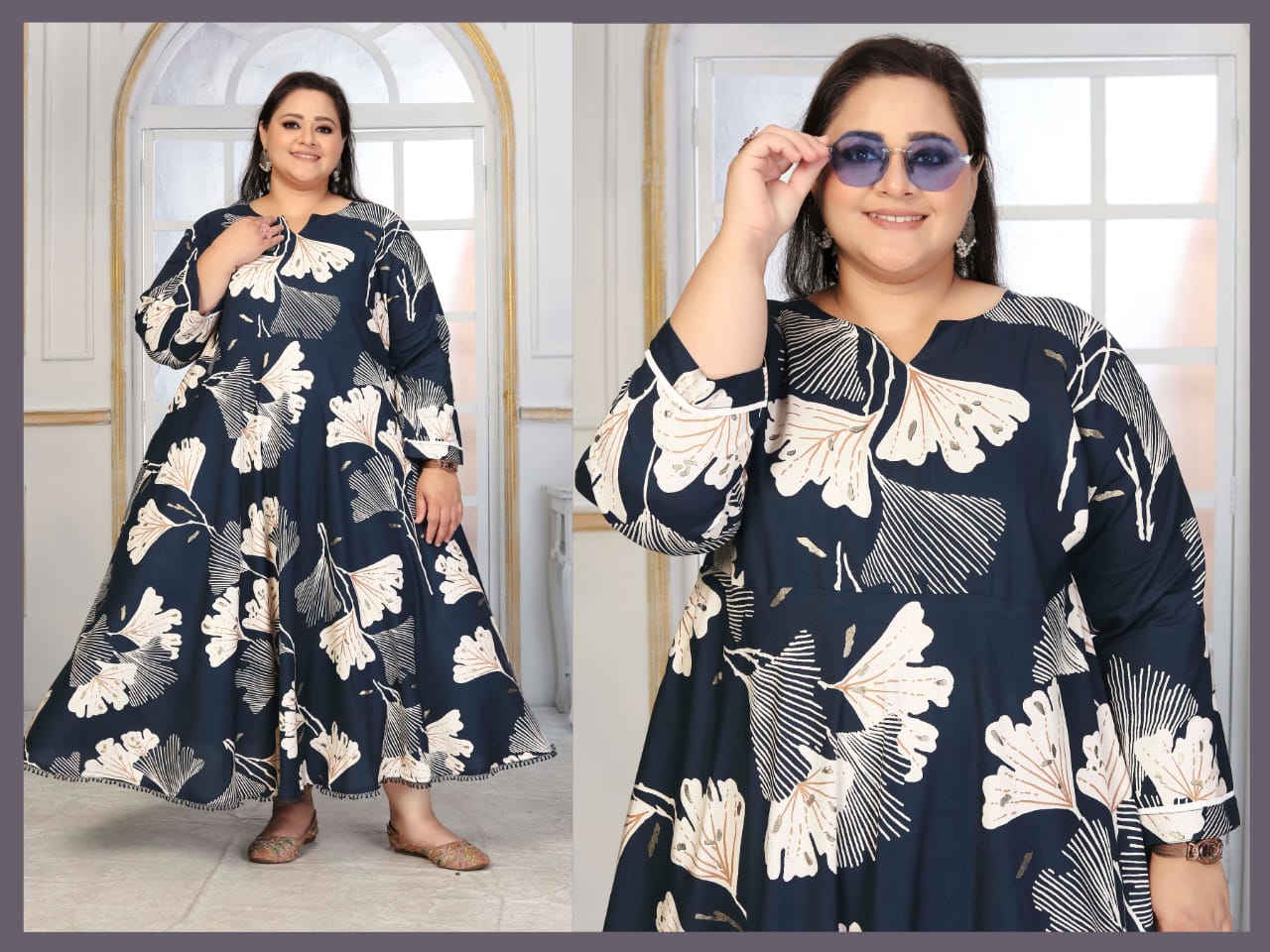 Moksh Plus Size Color Vol 1 Rayon Long Kurti