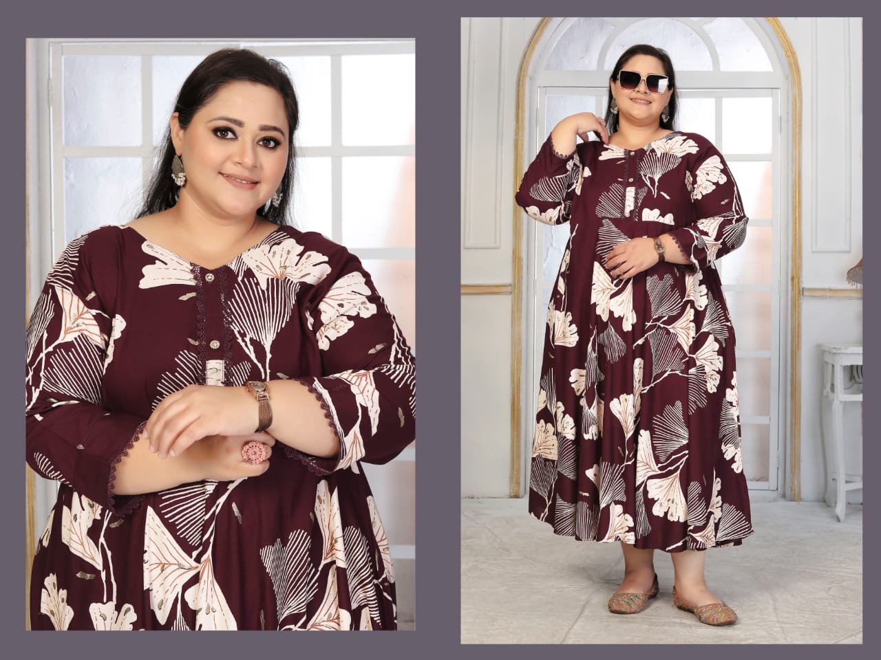 Moksh Plus Size Color Vol 1 Rayon Long Kurti