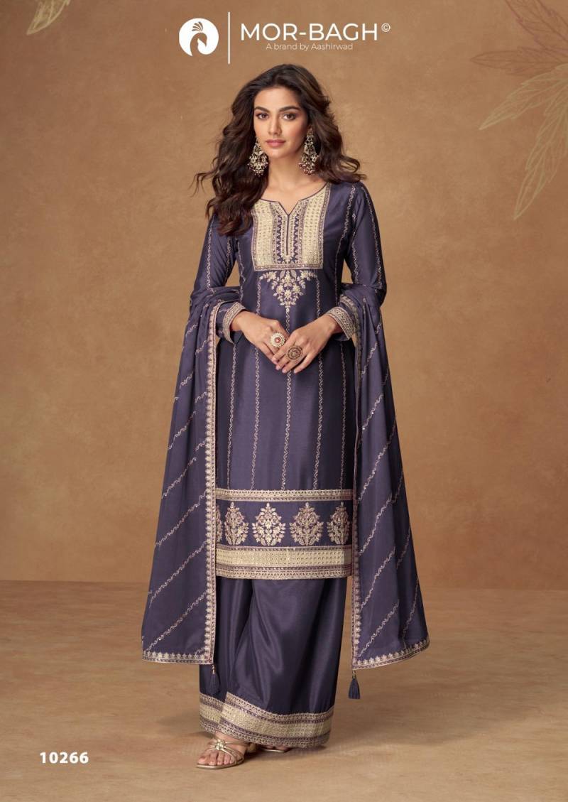 Aashirwad Mor Bagh Kaveri Designer Chinon Salwar Suits
