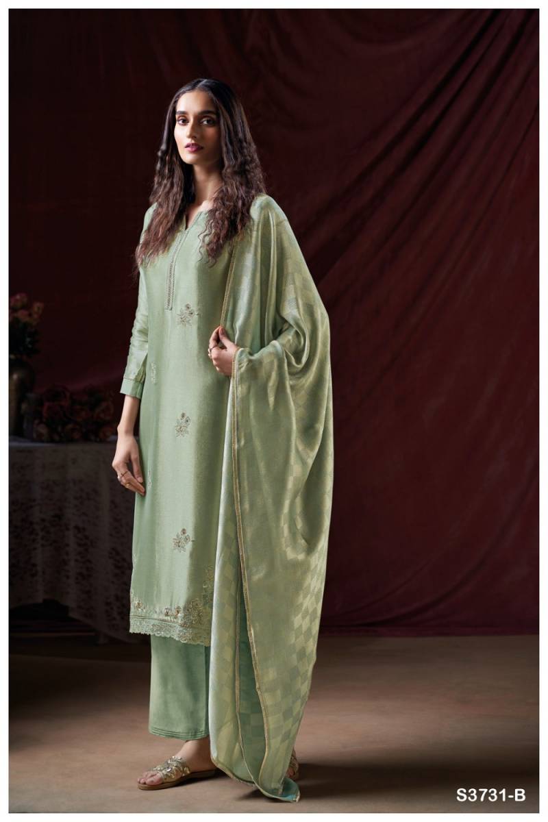 Ganga Zylee Bemberg Silk Embroidered Suit Collection