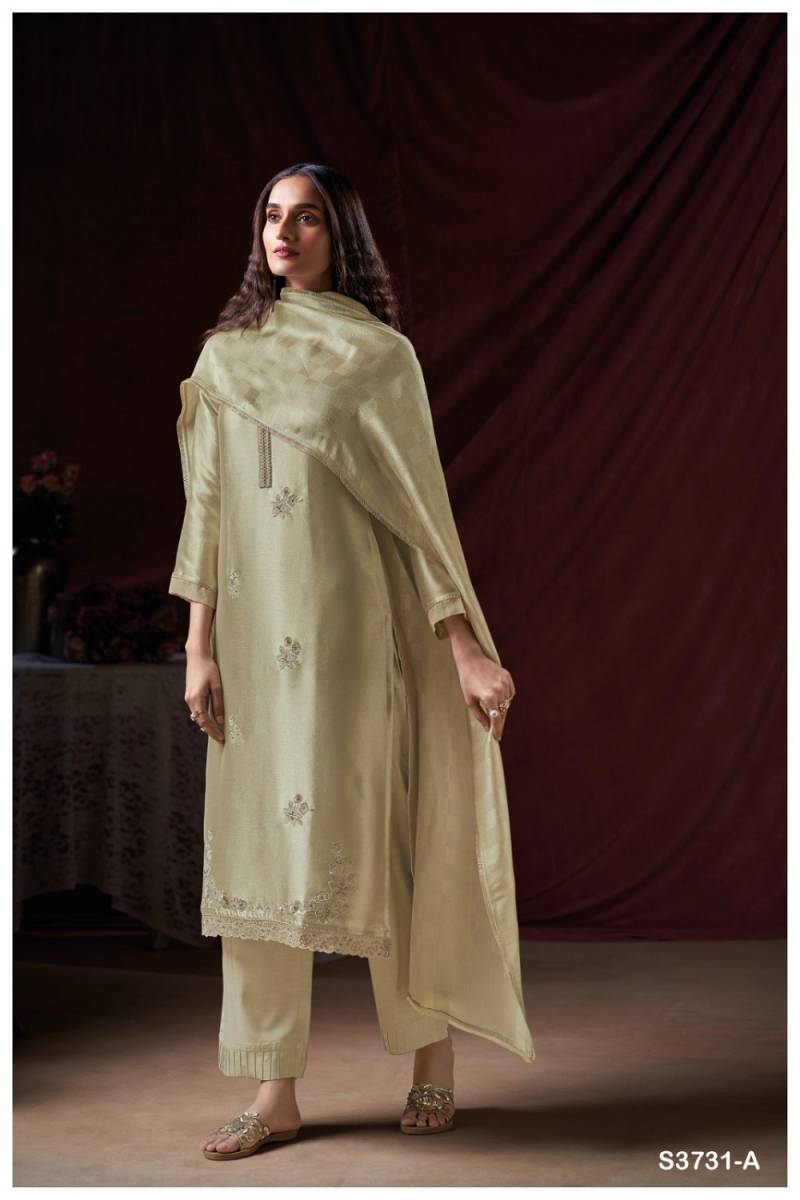Ganga Zylee Bemberg Silk Embroidered Suit Collection