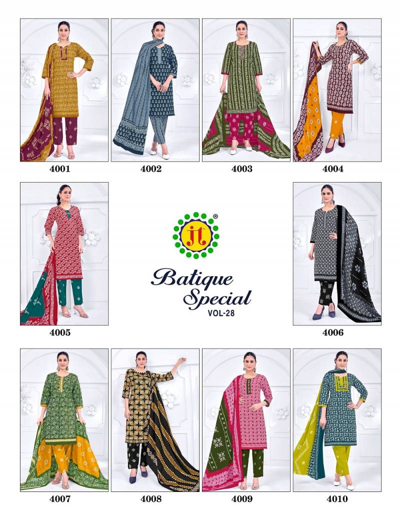 Jt Batik Special Vol 28 Cotton Printed Dress Material Collection