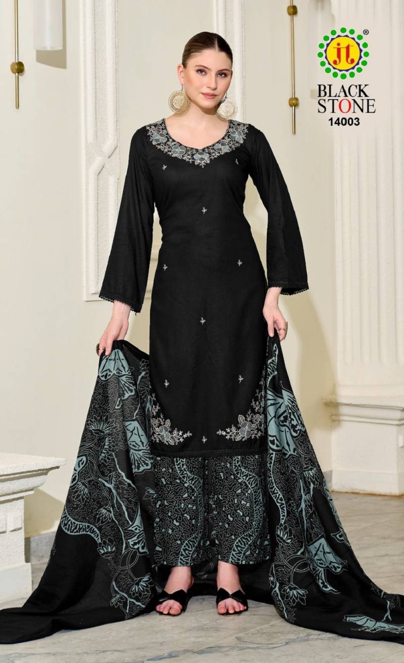 Jt Black Stone Vol 14 Rayon Printed Dress Material Collection